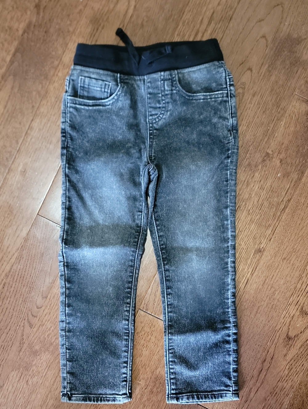 wonder nation Black Wash Pull-On Kids Jeggings